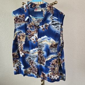 Island Breeze Blue Button Down Shirt